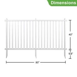 40 In. H X 80 In. W White Vinyl Windham Fence Panel Garden Fencing -Dewalt Tools Shop white 8 dovelina garden fencing hd 2024112803 66 1000