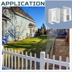 Aluminum Fence Bracket With Screws For Vinyl Fencing Panel And Connection Deck Rail Kit In White (16 Pieces) -Dewalt Tools Shop white afoxsos fence hardware snph020in0225 e1 1000