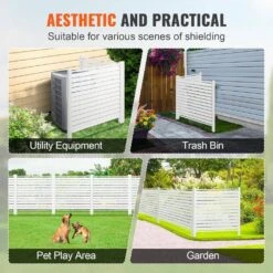 48 In. W X 48 In. H Polyethylene Vinyl Privacy Fence Panels, Polyethylene Air Conditioner Fence, Garden Fencing -Dewalt Tools Shop white aopsps garden fencing a0102hrql7p 44 1000
