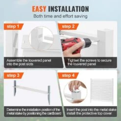 48 In. W X 48 In. H Polyethylene Vinyl Privacy Fence Panels, Polyethylene Air Conditioner Fence, Garden Fencing -Dewalt Tools Shop white aopsps garden fencing a0102hrql7p fa 1000