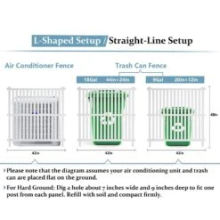 50 In. Privacy Fence Panels Kit Air Conditioner Trash Can Enclosure Vinyl White Color Garden Fencing Plastic -Dewalt Tools Shop white garden fencing d0102hrm2d6 1 1f 1000