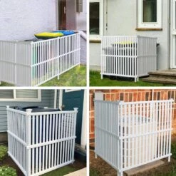 50 In. Privacy Fence Panels Kit Air Conditioner Trash Can Enclosure Vinyl White Color Garden Fencing Plastic -Dewalt Tools Shop white garden fencing d0102hrm2d6 1 31 1000