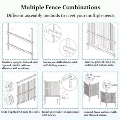 50 In. Privacy Fence Panels Kit Air Conditioner Trash Can Enclosure Vinyl White Color Garden Fencing Plastic -Dewalt Tools Shop white garden fencing d0102hrm2d6 1 4f 1000