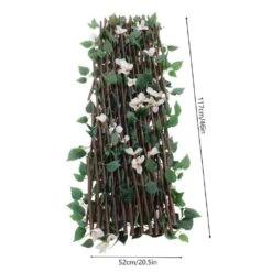 46 In. White Wood Silk Fabric Faux Ivy Fencing Panel Garden Fence (4-Piecs) -Dewalt Tools Shop white garden fencing ylyogns7wdzfp 1f 1000