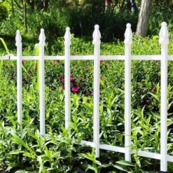 22 In. W X 18 In. H White Metal Decorative Garden Fence, 5-Panels Landscape Fencing For Flower Bed, Yard, Animal Barrier -Dewalt Tools Shop white oyezvary garden fencing 28csa11 4530 76 1000