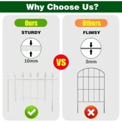 22 In. W X 18 In. H White Metal Decorative Garden Fence, 5-Panels Landscape Fencing For Flower Bed, Yard, Animal Barrier -Dewalt Tools Shop white oyezvary garden fencing 28csa11 4530 c3 1000