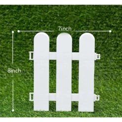 7 In. L X 8 In. W White Plastic Picket Fence Decorative Garden Fencing (4-Pack) -Dewalt Tools Shop white plastic edging efwfr1720 1f 1000