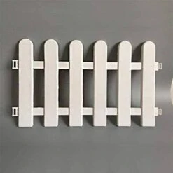 7 In. L X 8 In. W White Plastic Picket Fence Decorative Garden Fencing (4-Pack) -Dewalt Tools Shop white plastic edging efwfr1720 4f 1000