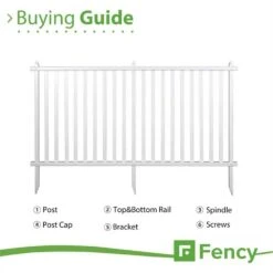 40 In. H X 80 In. W White Vinyl Fencing -Dewalt Tools Shop white spassway garden fencing ahd 202502054 1f 1000