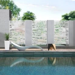 72 In. H X 47 In. L X 16 In. W White Galvanized Steel Metal Dig Privacy Screen Border Fencing -Dewalt Tools Shop white spassway garden fencing hd0601 506a6 1f 1000