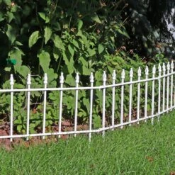 20-Piece Roman Walkway Iron Panel Border Fencing-36 Ft. Black -Dewalt Tools Shop white sunnydaze garden fencing hmi 6084 w 31 1000