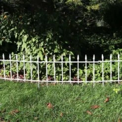 20-Piece Roman Walkway Iron Panel Border Fencing-36 Ft. Black -Dewalt Tools Shop white sunnydaze garden fencing hmi 6084 w 44 1000
