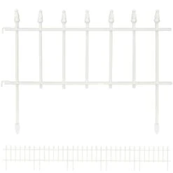 20-Piece Roman Walkway Iron Panel Border Fencing-36 Ft. Black -Dewalt Tools Shop white sunnydaze garden fencing hmi 6084 w 76 1000
