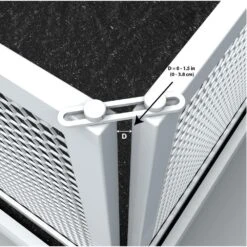 Classic 48.13 In. L X 48.13 In. W X 11 In. H White Vinyl Garden Bed With Fencing -Dewalt Tools Shop white vita elevated garden beds vt17128 1f 1000