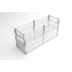 Classic 97 In. X 33 In. X 46 In. White PVC Keyhole Composting Garden With Fencing