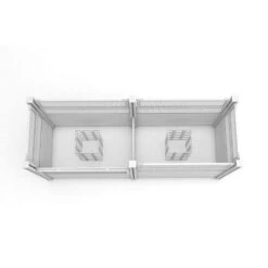 Classic 97 In. X 33 In. X 46 In. White PVC Keyhole Composting Garden With Fencing -Dewalt Tools Shop white vita raised planter boxes vt17130 66 1000