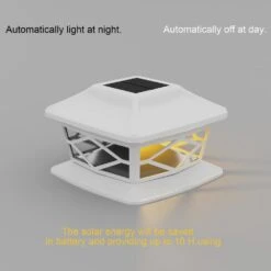 5.8 In. X 5.8 In. White Plastic Solar Fencing Post Cap (2-Pack) -Dewalt Tools Shop white win stellar deck post caps pcblhilx2 44 1000