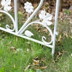 24 In. Metal Garden Fence Decorative White Fencing Panels For Yard Landscape Patio Lawn Decor (5-Packs) -Dewalt Tools Shop white516 garden fencing zl516 wt 44 1000