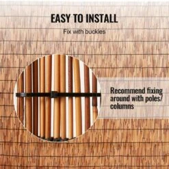 13.3 Ft. W X 3.3 Ft. H Peeled Reed Decorative Natural Eco-Friendly Screen Curtain Bamboo-Like Patio Decors Fencing Rolls -Dewalt Tools Shop wood spca garden fencing sp db0898 1f 1000