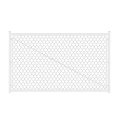 6 Ft. W X 3.8 Ft. H Adjustable Chain Link Walk Fence Gate With Round Corner Frame For Decking And Fencing