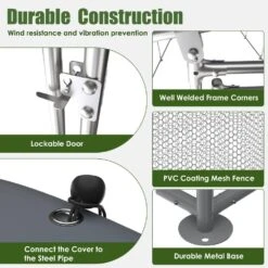 9.2 Ft. X 24.9 Ft. X 6.5 Ft. Metal Chicken Coop With Waterproof UV Protection Oxford Cloth Duck Sheep Poultry Fencing -Dewalt Tools Shop wrightmaster chicken coops zeyp183935 66 1000