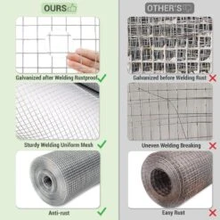 Reinforced Hot-Dip Galvanized 24 In. X 50 Ft. Mesh For Garden Fencing And Pet Enclosures, Precision Welding -Dewalt Tools Shop wrightmaster farm fencing gates ykjotdip 2x50 40 1000