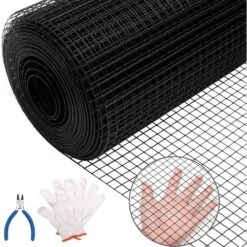 24 In. X 50 Ft. Reinforced PVC Coated Black Wire Mesh For Garden Fencing And Pet Enclosures, Precision Welding -Dewalt Tools Shop wrightmaster farm fencing gates zey2x50 pvc 1d 1000