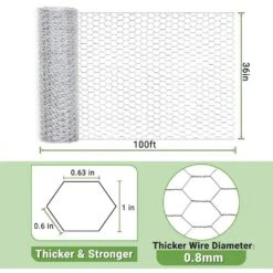 36 In. X 100 Ft. Reinforced Anti-Rust Galvanized Wire Mesh For Garden Fencing And Pet Enclosures, Precision Welding -Dewalt Tools Shop wrightmaster farm fencing gates zey3x100 66 1000