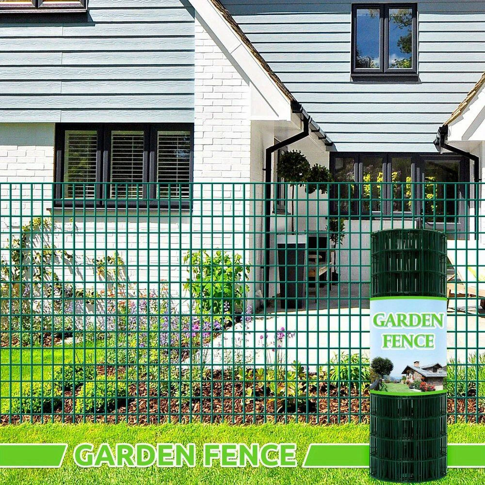 24 In. X 50 Ft. 14-Gauge Reinforced PVC Coated Wire Mesh For Garden Fencing And Pet Enclosures, Precision Welding 6 24 In. X 50 Ft. 14-Gauge Reinforced PVC Coated Wire Mesh For Garden Fencing And Pet Enclosures, Precision Welding - Image 4