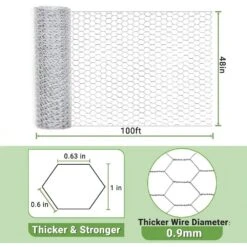 48 In. X 100 Ft. Reinforced Anti-Rust Galvanized Wire Mesh For Garden Fencing And Pet Enclosures, Precision Welding -Dewalt Tools Shop wrightmaster farm fencing gates zey4x100 66 1000