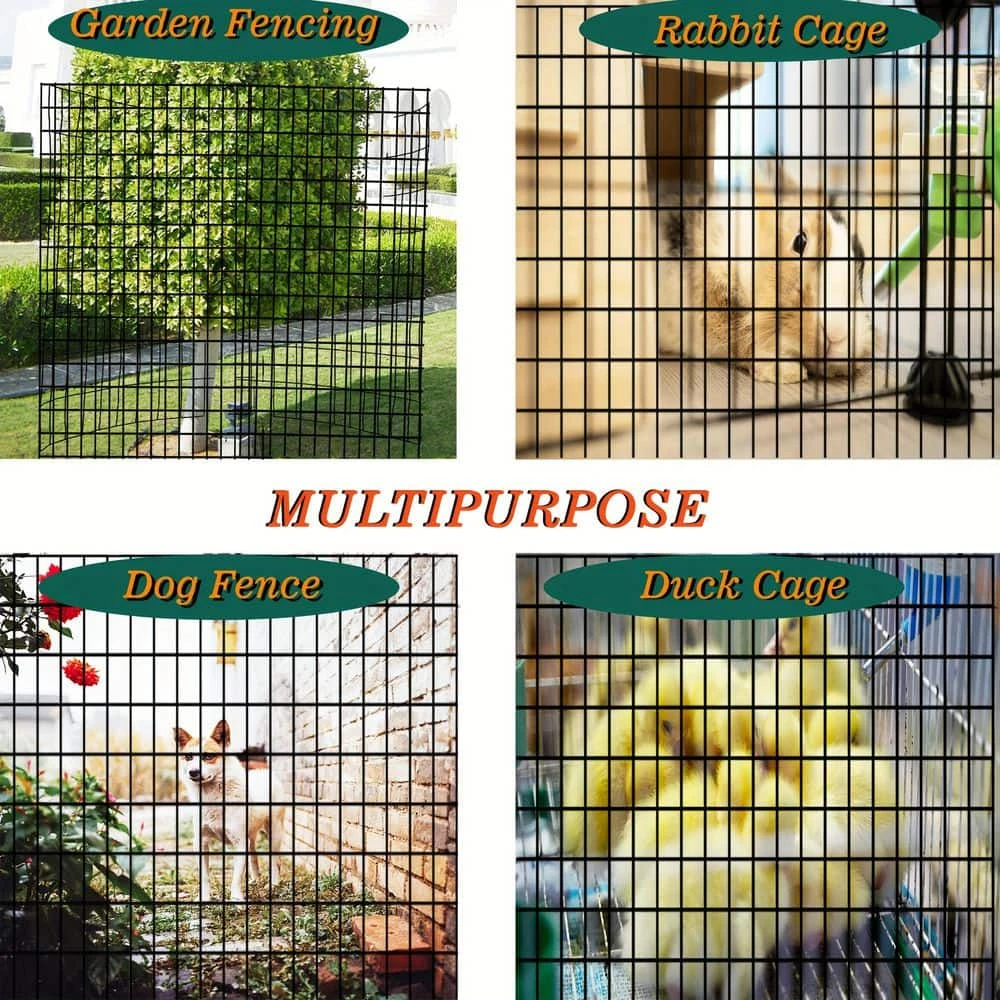 72 In. X 50 Ft. 12.5-Gauge Reinforced PVC Coated Wire Mesh For Garden Fencing And Pet Enclosures, Precision Welding 4 72 In. X 50 Ft. 12.5-Gauge Reinforced PVC Coated Wire Mesh For Garden Fencing And Pet Enclosures, Precision Welding - Image 2