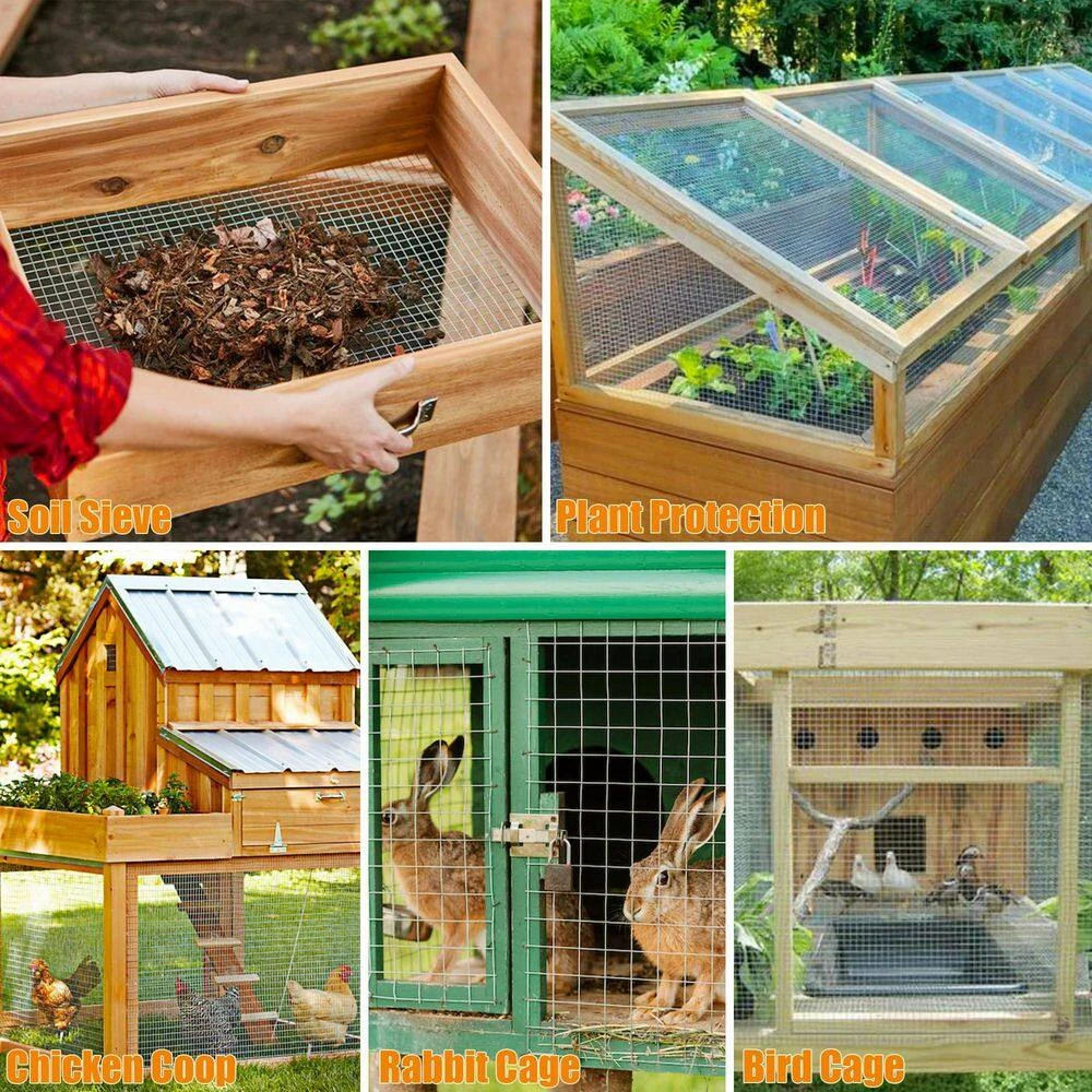 24 In. X 50 Ft. 19-Gauge Reinforced Hot-Dip Galvanized Wire Mesh For Garden Fencing And Pet Enclosures Precision Welding 7 24 In. X 50 Ft. 19-Gauge Reinforced Hot-Dip Galvanized Wire Mesh For Garden Fencing And Pet Enclosures Precision Welding - Image 5