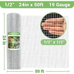 24 In. X 50 Ft. 19-Gauge Reinforced Hot-Dip Galvanized Wire Mesh For Garden Fencing And Pet Enclosures Precision Welding 13 24 In. X 50 Ft. 19-Gauge Reinforced Hot-Dip Galvanized Wire Mesh For Garden Fencing And Pet Enclosures Precision Welding -Dewalt Tools Shop wrightmaster farm fencing gates zeyotdip 2x50 66 1000