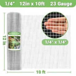 12 In. X 10 Ft. 23-Gauge Reinforced Hot-Dip Galvanized Wire Mesh For Garden Fencing And Pet Enclosures Precision Welding -Dewalt Tools Shop wrightmaster wire mesh zeyot dip 1x10 66 1000