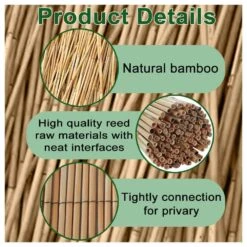 0.25-0. 37 In. Dia. 4 Ft. X 16.4 Ft. Reed Bamboo Screen Privacy Fence Backyard Divider Decorative Garden Fencing Natural -Dewalt Tools Shop yellow ecostake garden fencing rbs19648 4f 1000