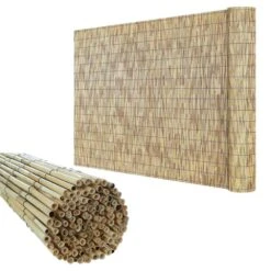 0.25-0.37in. Dia. 6 Ft. X 16.4 Ft. Reed Bamboo Screen Privacy Fence Backyard Divider Decorative Garden Fencing Natural