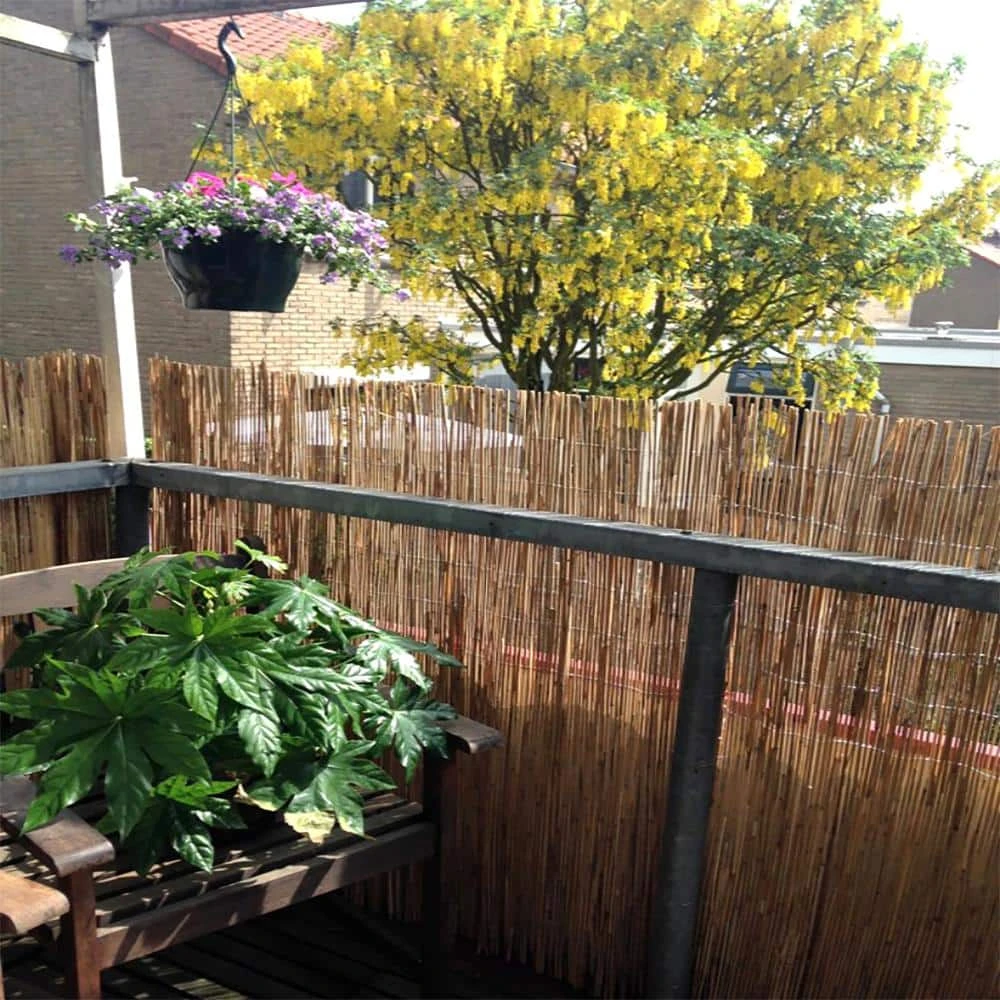 0.13-0.25in. Dia. 6 Ft. X 16.4 Ft. Reed Bamboo Screen Privacy Fence Backyard Divider Decorative Garden Fencing Natural 6 0.13-0.25in. Dia. 6 Ft. X 16.4 Ft. Reed Bamboo Screen Privacy Fence Backyard Divider Decorative Garden Fencing Natural - Image 4