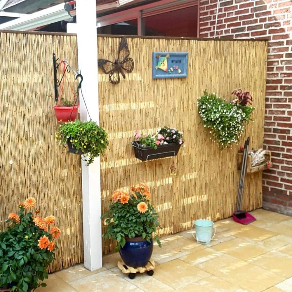 0.13-0.25in. Dia. 6 Ft. X 16.4 Ft. Reed Bamboo Screen Privacy Fence Backyard Divider Decorative Garden Fencing Natural 4 0.13-0.25in. Dia. 6 Ft. X 16.4 Ft. Reed Bamboo Screen Privacy Fence Backyard Divider Decorative Garden Fencing Natural - Image 2